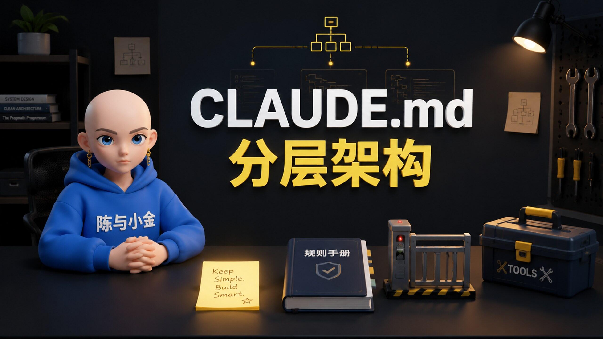 CLAUDE.md 分层架构：把 AI 当成每天失忆的助理，给它配一个工位